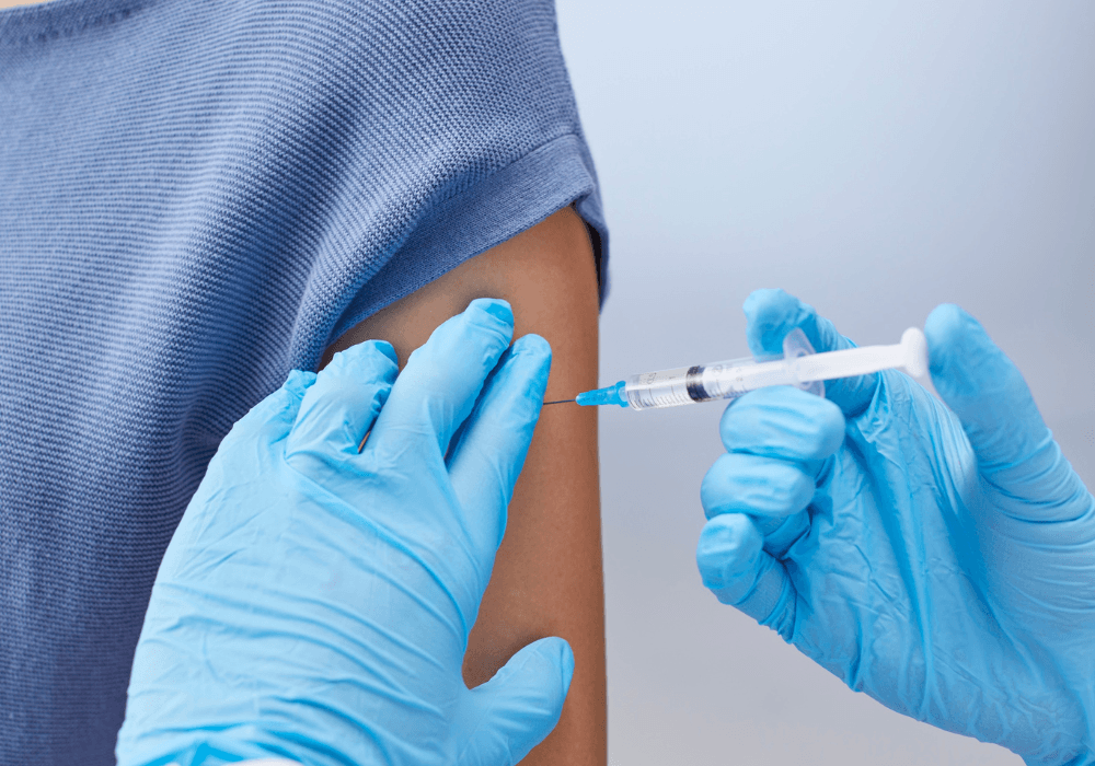 Vaccination service at Nawadara Clinic in Amlapura, Bali
